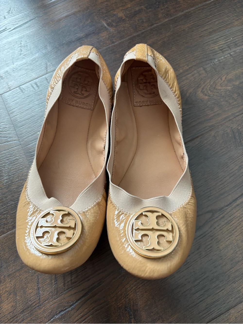 Tory Burch flats in tan